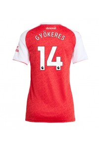 Arsenal Viktor Gyokeres #14 Fotballdrakt Hjemme Klær Dame 2025-26 Korte ermer